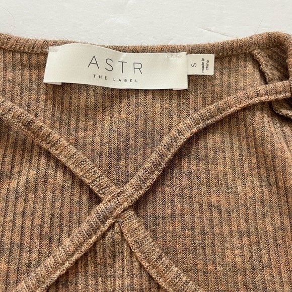 ASTR the Label Vanowen Bodysuit Tan Heather Size Small New with Tags - Picture 3 of 6